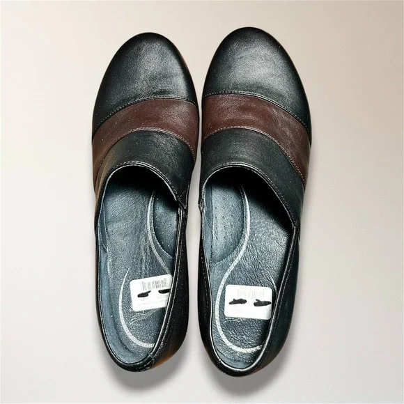 Dansko Tenley Black Brown Nappa Leather Clogs Comfort Work Nurse Shoes Womens 42 - Picture 4 of 12